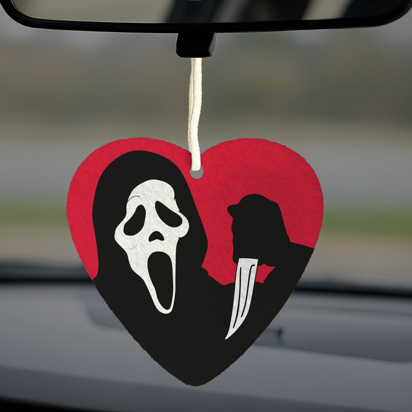 Aromatizante Colgante de Corazón | Ghostface (Sin Aroma)