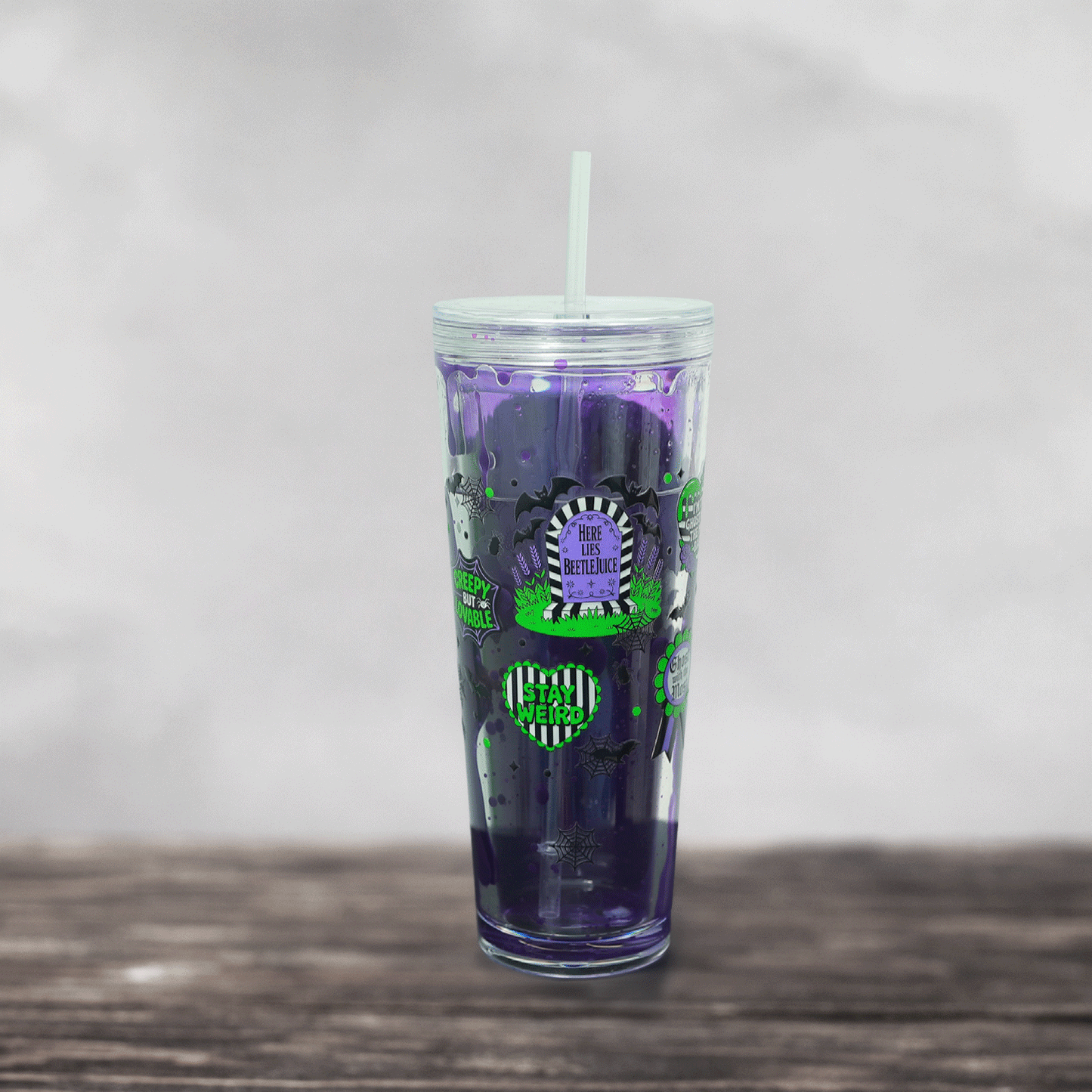 Vaso Lava Beetlejuice | Efecto Lava - Morado (24 oz)